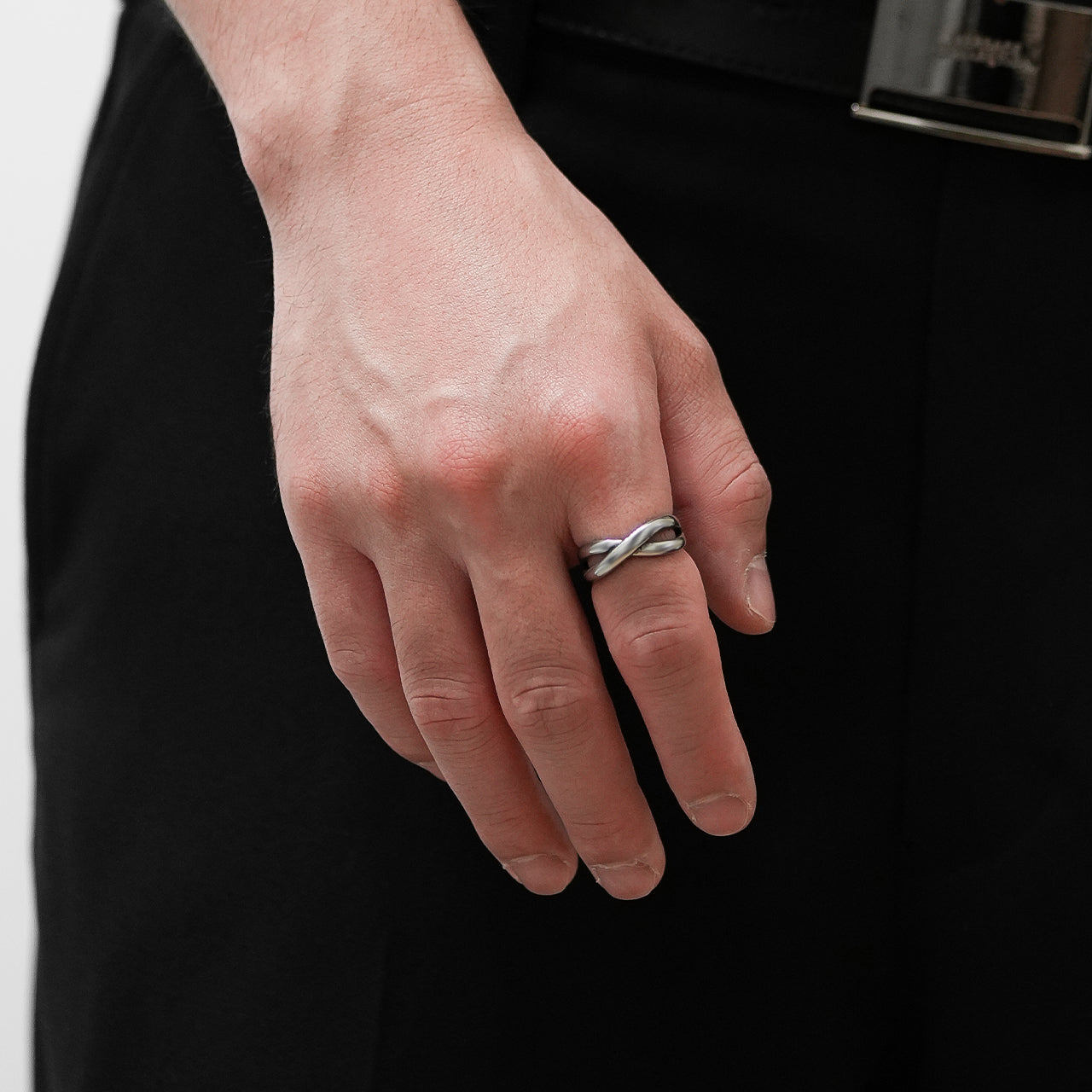 316L DESIGNER CROSS RING