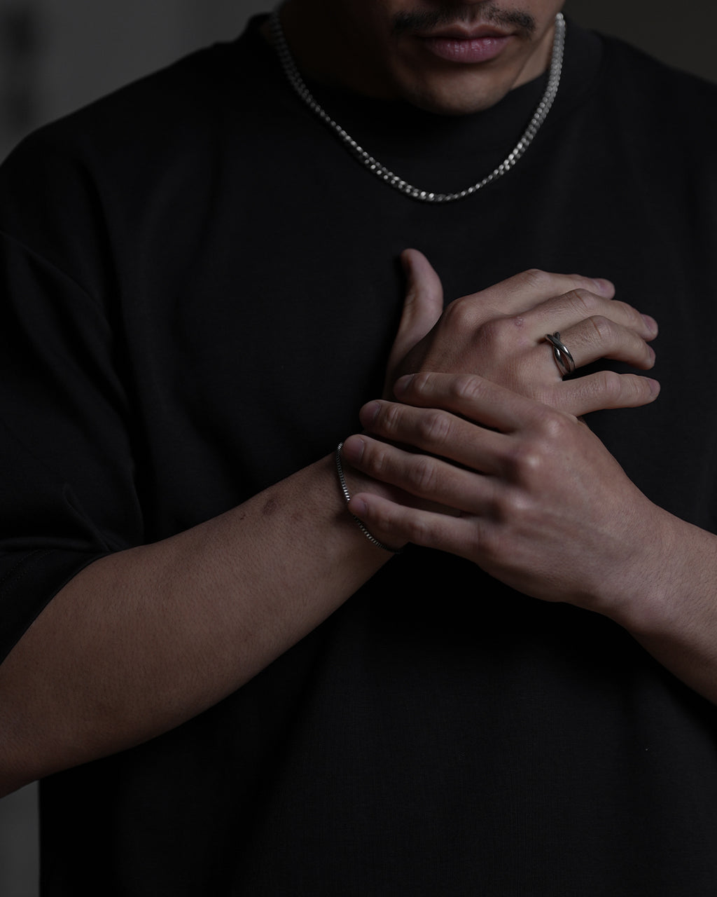 316L DESIGNER CROSS RING